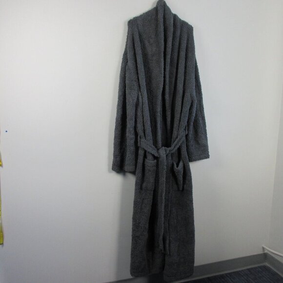 Barefoot Dreams CozyChic Knit Robe Women 3 Grey Long Wrap Duster Soft Lounge - Picture 1 of 11